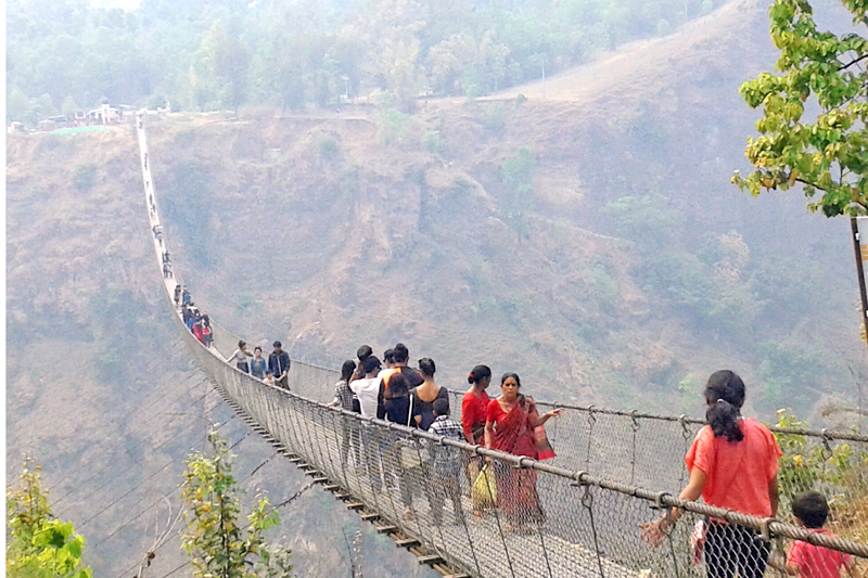 कुश्मामा संसारकै दोश्रो अग्लो बञ्जी सहतिको साहसिक पुल निर्माण शुरु